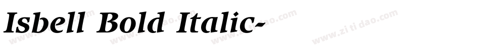 Isbell Bold Italic字体转换